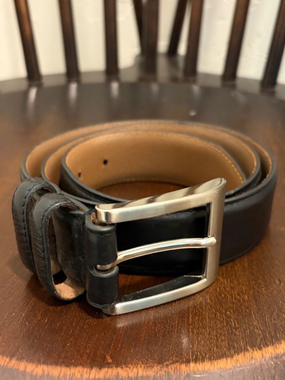 Allen Edmonds 39501 Black Leather Basic Dress Belt USA Made Men’s Sz 32